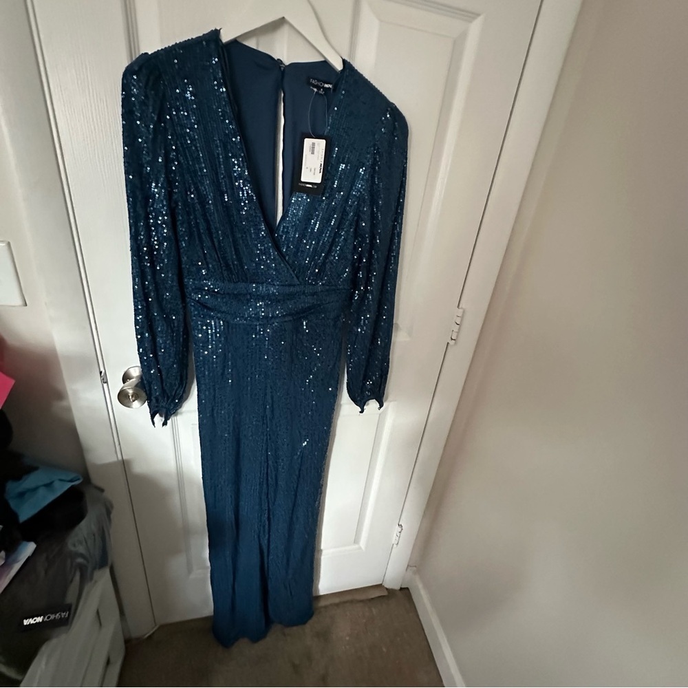 Blue Sparkly Jumpsuit